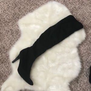 1 HR Nine West Knee High Black Boots Size: 12